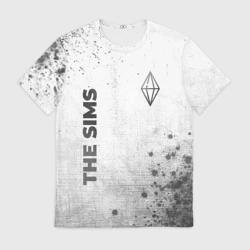 Мужская футболка 3D The Sims - white gradient вертикально