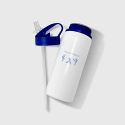 Бутылка для воды с трубочкой Танец на английском - фото 2