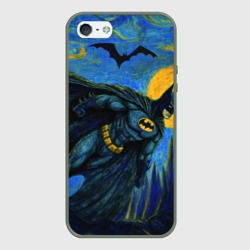Чехол для iPhone 5/5S матовый Бэтмен в стиле Ван-Гога