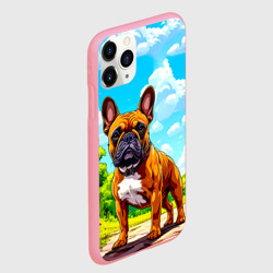 Чехол для iPhone 11 Pro Max матовый Французский бульдог на природе - фото 2