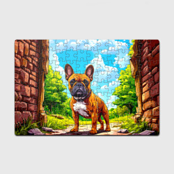 Головоломка Пазл магнитный 126 элементов Французский бульдог на природе