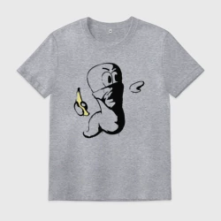 Мужская футболка хлопок Червяк с бананом