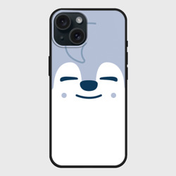 Чехол силиконовый для Apple iPhone 15 матовый  Wolf Chan skzoo