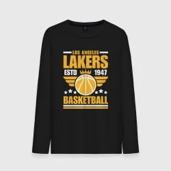 Мужской лонгслив хлопок Lakers basket