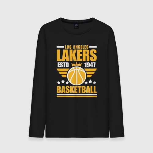 Мужской лонгслив хлопок Lakers basket