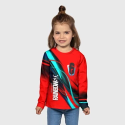 Детский лонгслив 3D Rainbow six геометрия полосы - фото 2