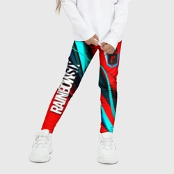 Детские леггинсы 3D Rainbow six геометрия полосы - фото 2