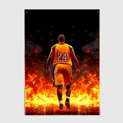 Постер Коби Брайант в огне