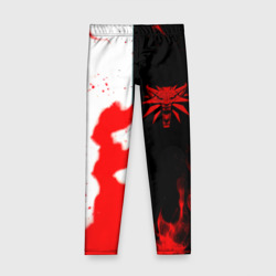 Детские леггинсы 3D Ведьмак огненный 