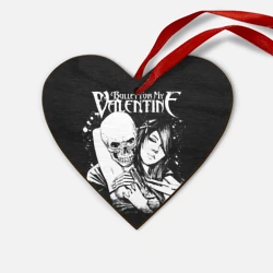 Деревянная игрушка Сердце Bullet for my valentine black