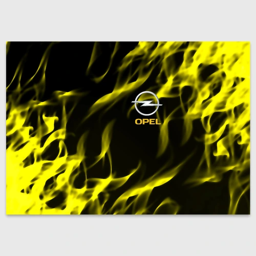 Поздравительная открытка Opel огненный стиль