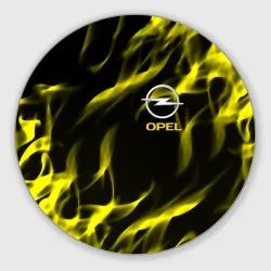 Круглый коврик для мышки Opel огненный стиль