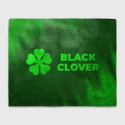 Плед 3D Black Clover - green gradient по-горизонтали