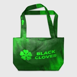 Пляжная сумка 3D Black Clover - green gradient по-горизонтали
