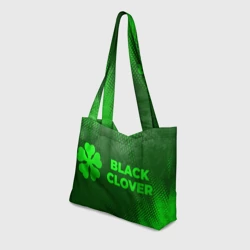 Пляжная сумка 3D Black Clover - green gradient по-горизонтали - фото 2