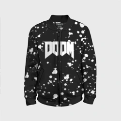 Детский бомбер 3D Doom белые краски всплеск
