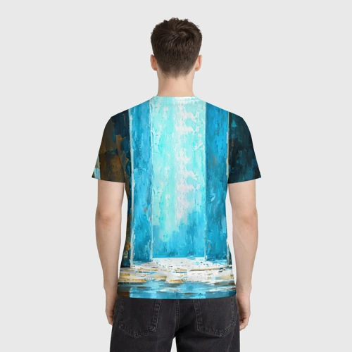 Мужская футболка 3D с принтом Бруно Фернандеш со спины, вид сзади #2