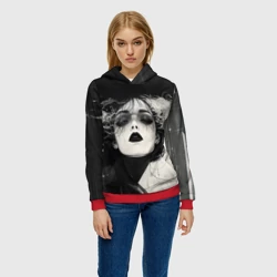 Женская толстовка 3D Арт с девушкой в стиле нуар - фото 2