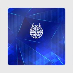 Магнит виниловый Квадрат Disturbed blue poly