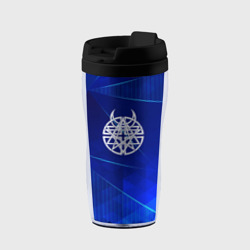 Термокружка-непроливайка Disturbed blue poly