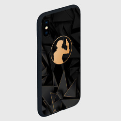 Чехол для iPhone XS Max матовый Cowboy Bebop golden poly - фото 2