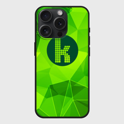 Чехол силиконовый для Apple iPhone 15 Pro матовый The Killers green poly