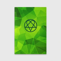 Обложка для паспорта матовая кожа HIM green poly