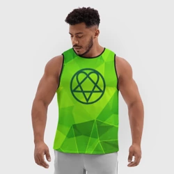 Мужская спортивная майка 3D HIM green poly - фото 2