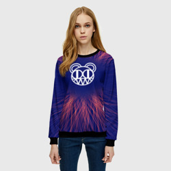 Женский свитшот 3D Radiohead red energy - фото 2