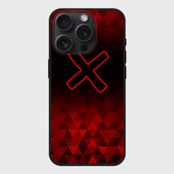 Чехол силиконовый для Apple iPhone 15 Pro матовый A Silent Voice red poly
