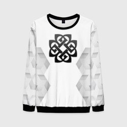 Мужской свитшот 3D Breaking Benjamin white poly
