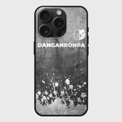 Чехол силиконовый для Apple iPhone 15 Pro матовый Danganronpa - grey gradient посередине