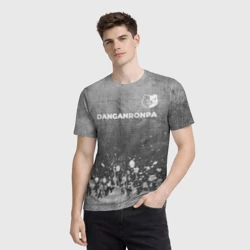 Мужская футболка 3D Danganronpa - grey gradient посередине - фото 2