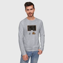 Мужской лонгслив хлопок Уравнения Максвелла - фото 2