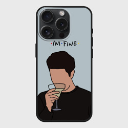 Чехол силиконовый для Apple iPhone 15 Pro матовый Ross - i`m fine