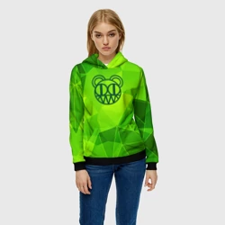 Женская толстовка 3D Radiohead green poly - фото 2