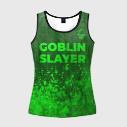 Женская майка 3D Goblin Slayer - green gradient посередине