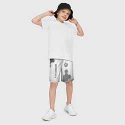 Детские спортивные шорты 3D Yamaha - white gradient вертикально - фото 2