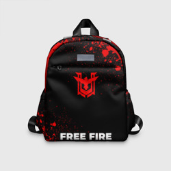 Детский рюкзак 3D Free Fire - red gradient по-центру