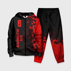 Детский костюм 3D Rainbow Six - red gradient по-вертикали