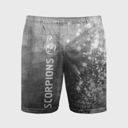 Мужские шорты спортивные Scorpions - grey gradient по-вертикали