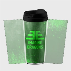 Термокружка-непроливайка Imagine Dragons - green gradient - фото 2