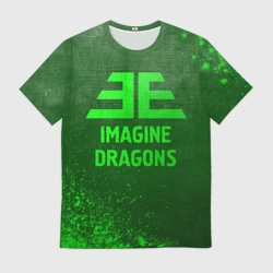 Мужская футболка 3D Imagine Dragons - green gradient