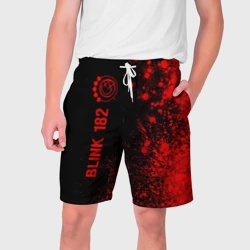 Мужские шорты 3D Blink 182 - red gradient по-вертикали