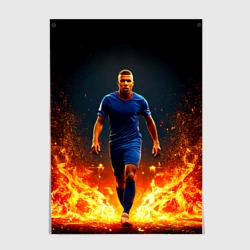 Постер Килиан Мбаппе в огне