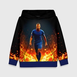 Детская толстовка 3D Килиан Мбаппе в огне