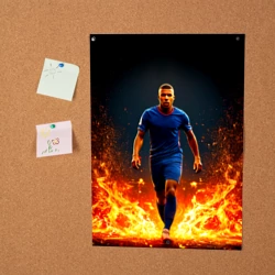 Постер Килиан Мбаппе в огне - фото 2