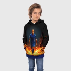 Детская толстовка 3D Килиан Мбаппе в огне - фото 2