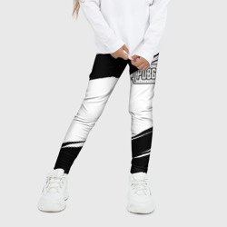 Детские леггинсы 3D PUBG черно белые краски - фото 2