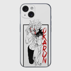 Чехол для iPhone 15 силиконовый с защитой камеры Okarun - DanDaDan